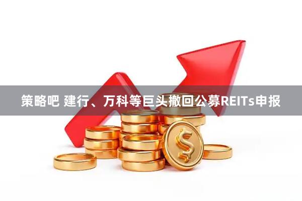 策略吧 建行、万科等巨头撤回公募REITs申报